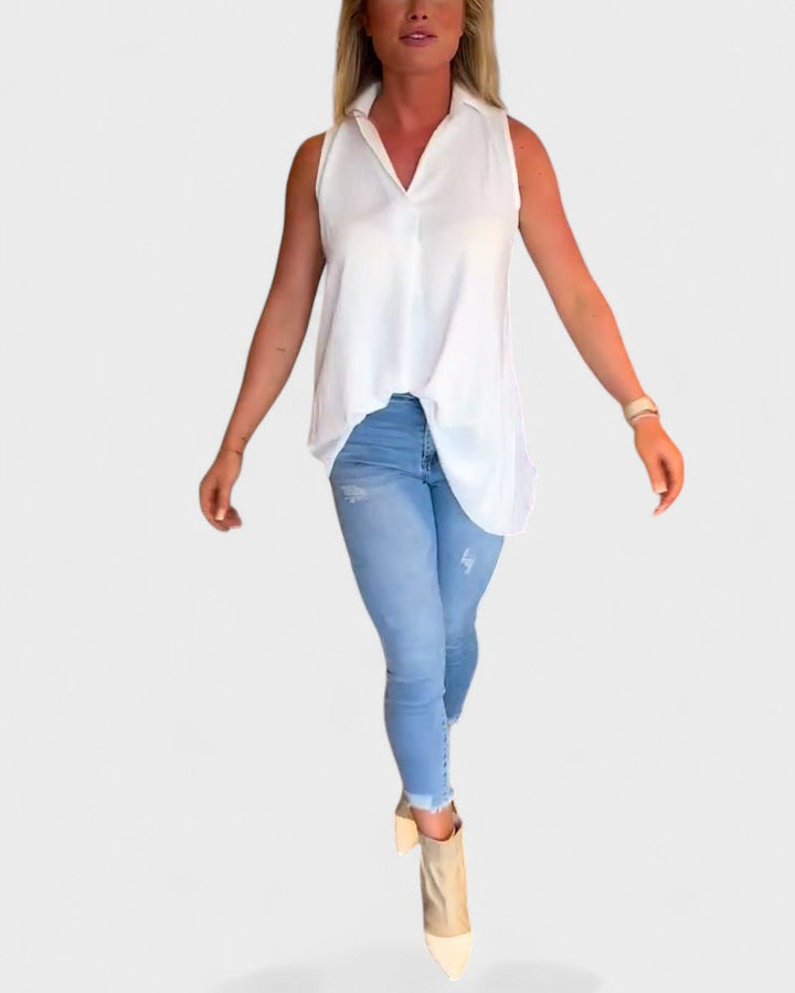 NANA | Sleeveless ruffled shirt
