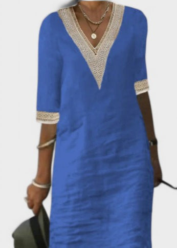 RIGMOR | Linen V-neck Dress