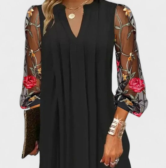 PRUDENCE | Elegant mini dress with V-neck