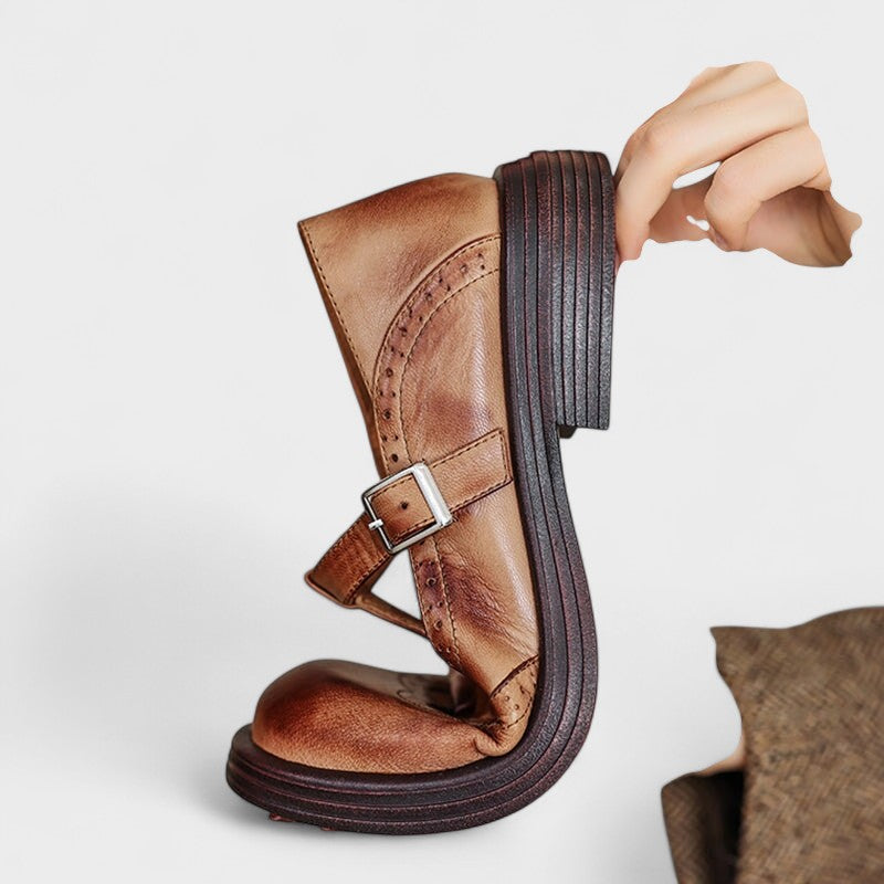 CARYS | Elegant Mary Janes in Leather