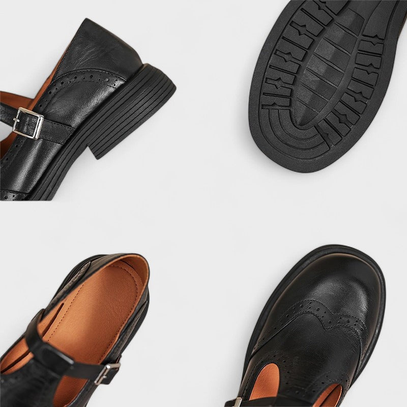 CARYS | Elegant Mary Janes in Leather