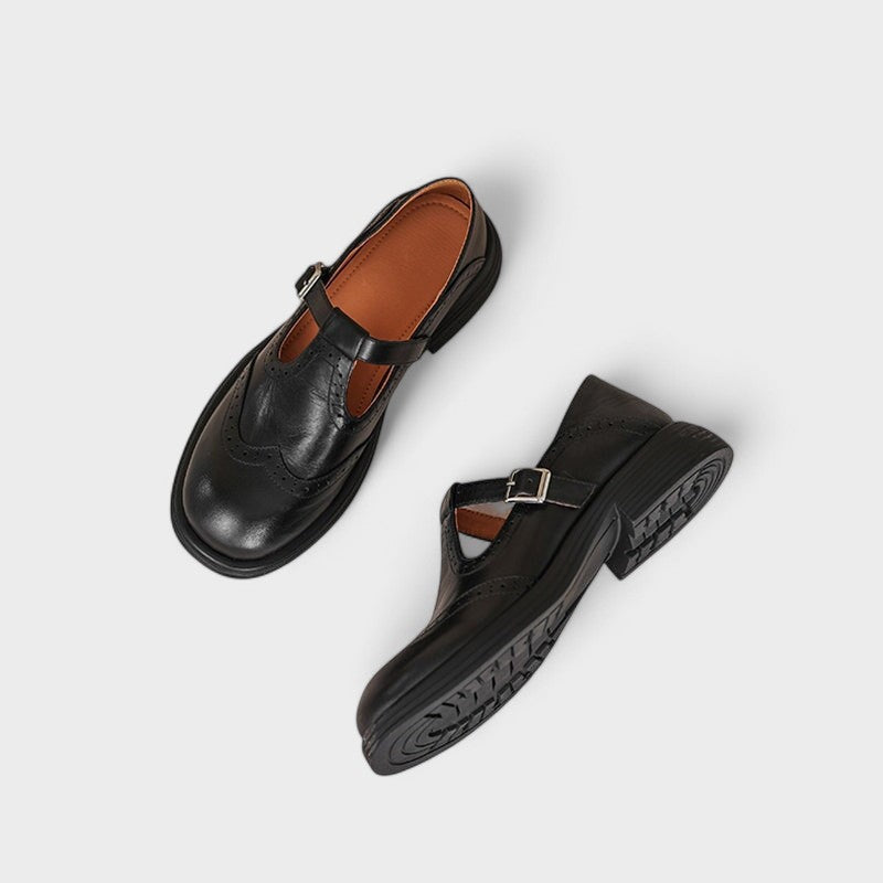 CARYS | Elegant Mary Janes in Leather