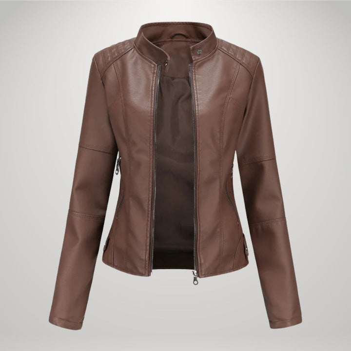 Lessy | Slim Faux Leather Jacket