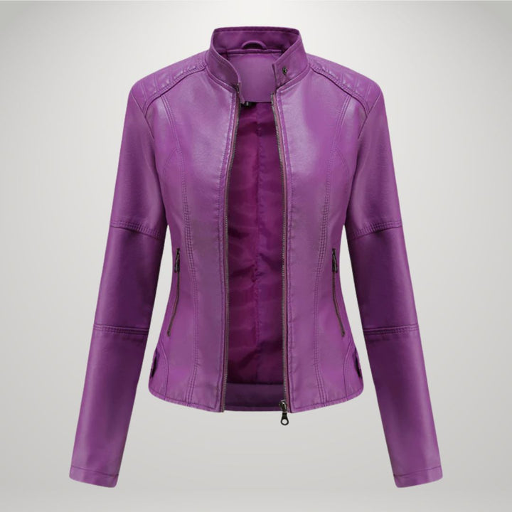 Lessy | Slim Faux Leather Jacket