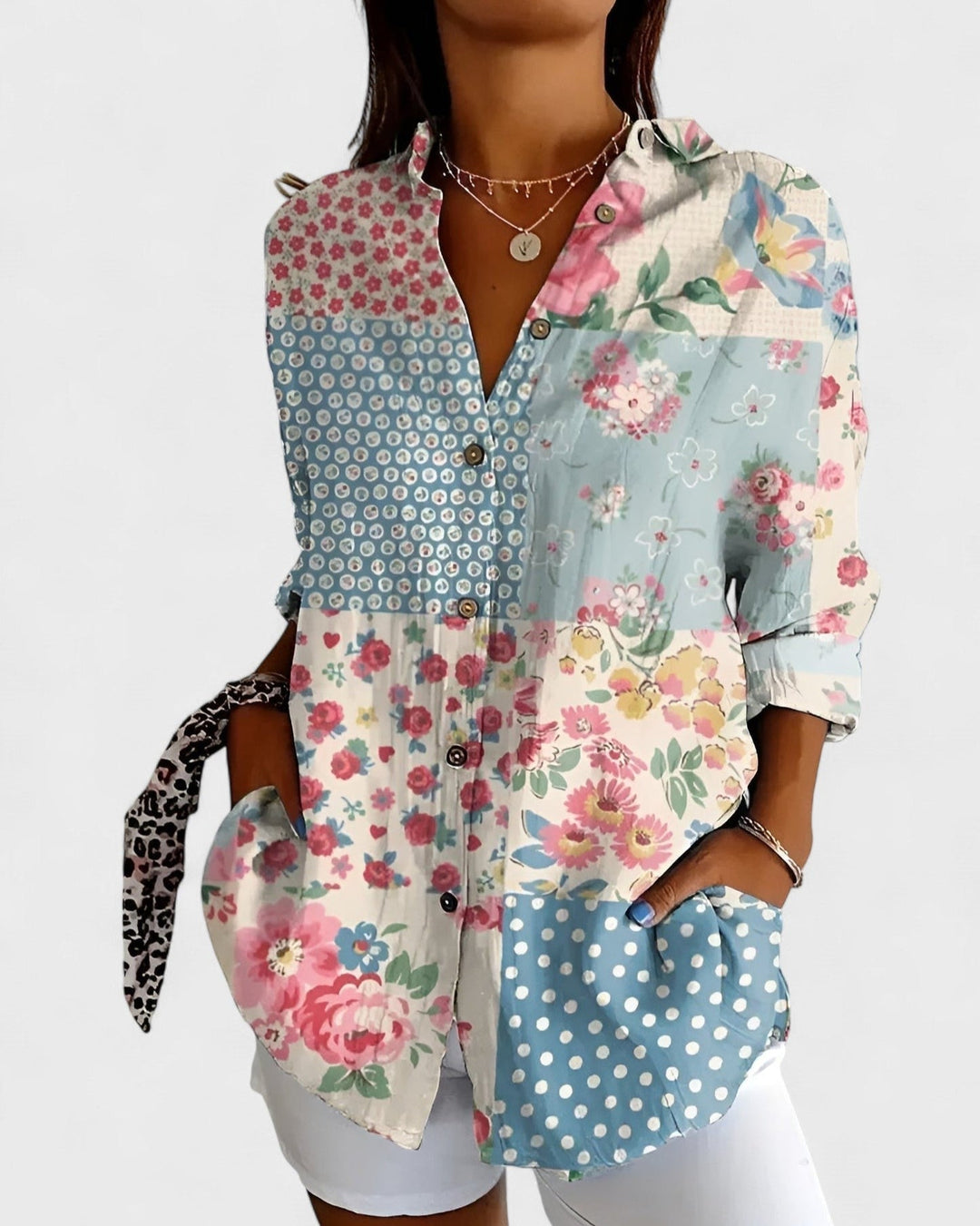 DORTHE | Blouse with floral pattern