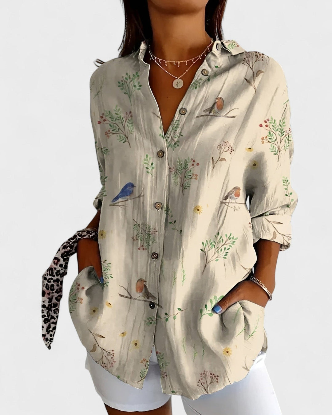 DORTHE | Blouse with floral pattern