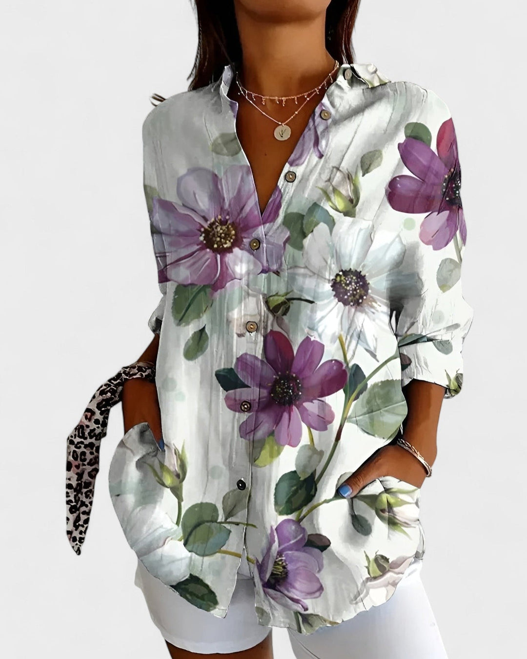 DORTHE | Blouse with floral pattern
