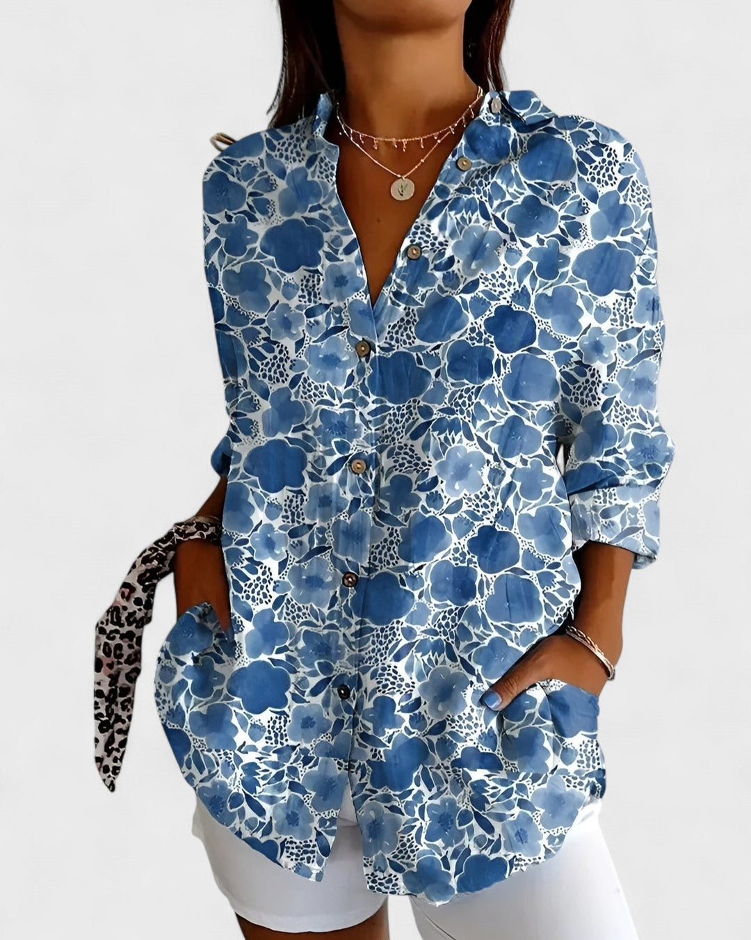DORTHE | Blouse with floral pattern