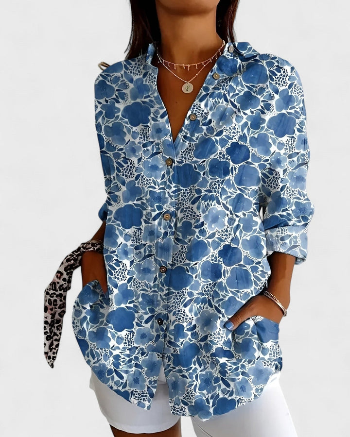 DORTHE | Blouse with floral pattern