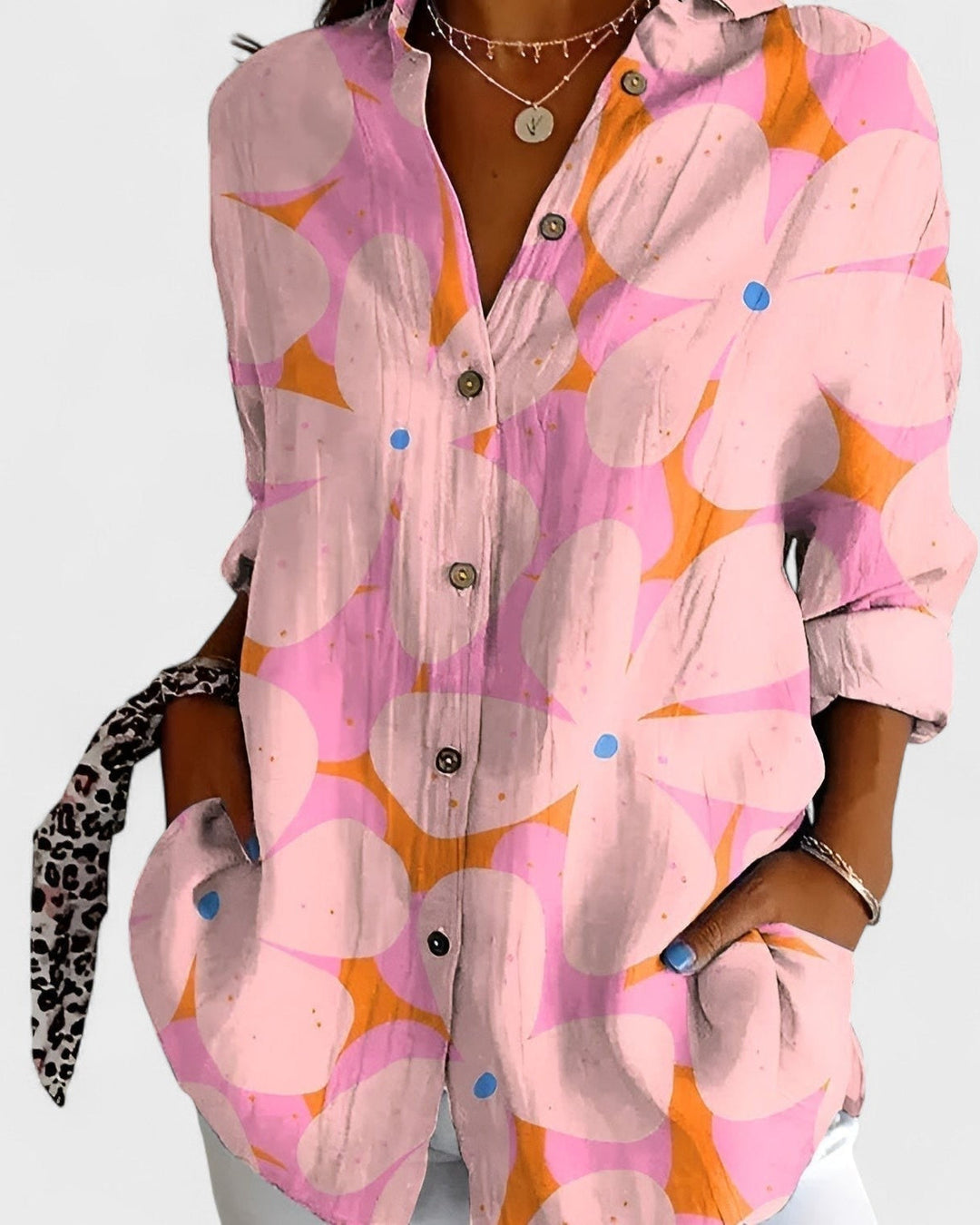 DORTHE | Blouse with floral pattern