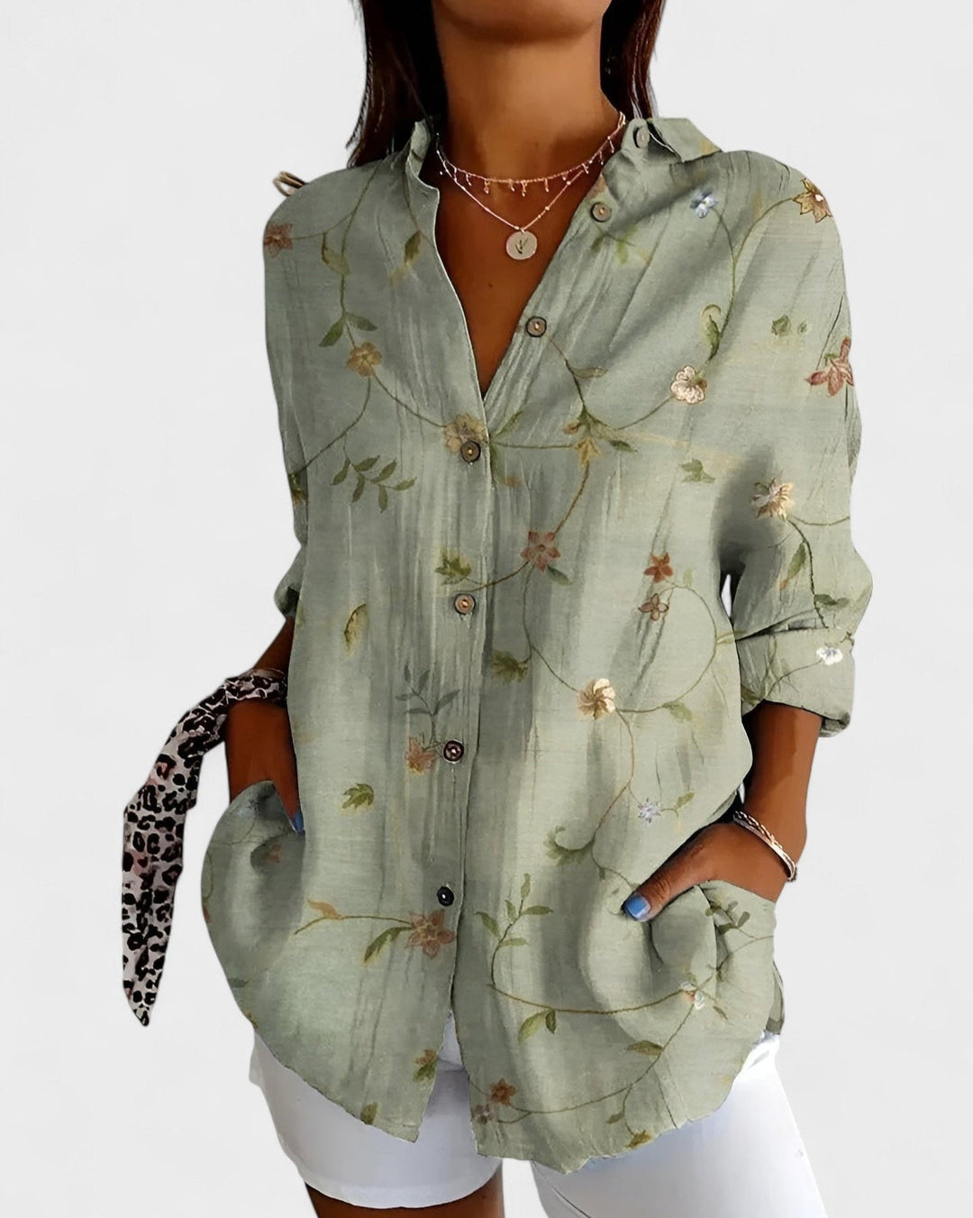 DORTHE | Blouse with floral pattern