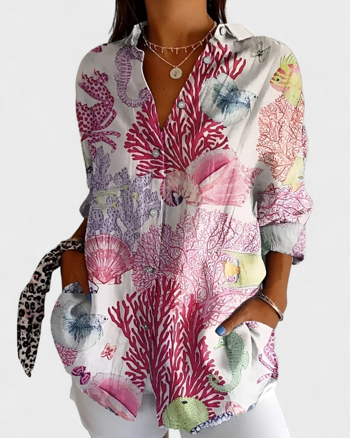 DORTHE | Blouse with floral pattern