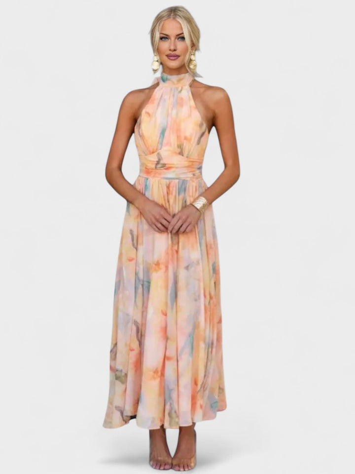BRONWYN | Watercolor Print Maxi Dress